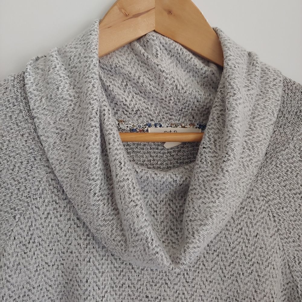Peyton Primrose Women's Cowl Neck Sweater Heathered Grey Size L - Picture 2 of 7